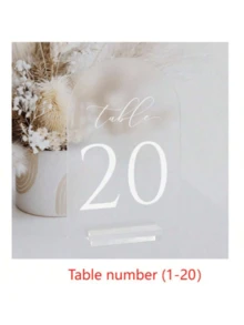 5" X 7" Acrylic Arched Table Number Plates With Acrylic Stands, Suitable For Wedding, Birthday Party And Other Occasions - View 15