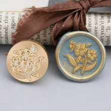 1 con dấu sáp hình cành cây, không tay cầm, đầu con dấu sáp hình cây, thích hợp để trang trí phong bì/thiệp/hộp quà DIY. - Một cỡ - Xem 21