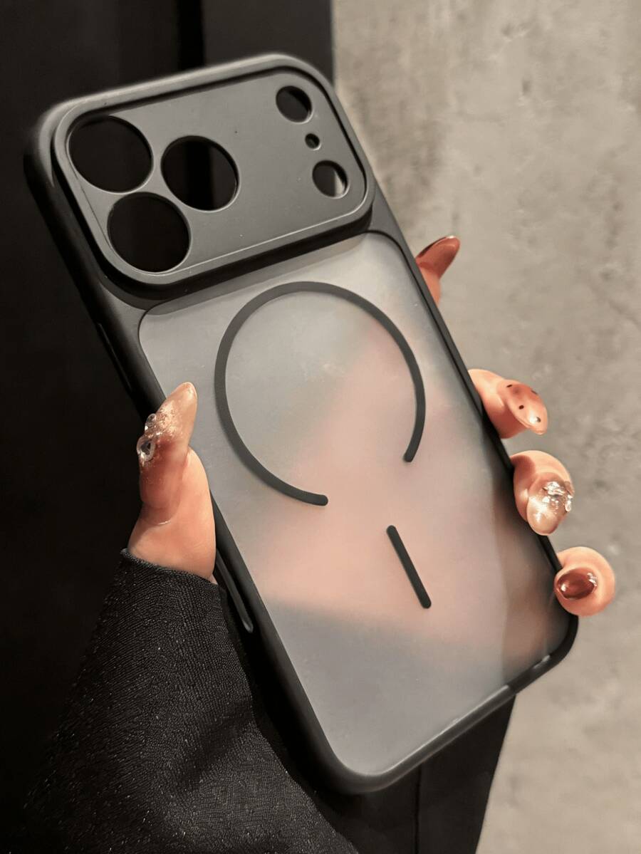 Funda de teléfono magnética de lujo mate y transparente para iPhone 17 ProMax, 17Pro, 16Promax, 15, 14, 13 Pro Max, con carga inalámbrica, orificios transpirables, anti-caída, a prueba de golpes, funda protectora transparente