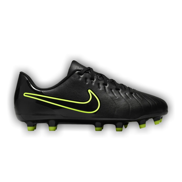 Nike Nike Tiempo Legend 10 Club MG Grade School 'Black Volt' (Unisex) Black/Volt DV4352-001 Autumn New - 黑色 - 查看 1