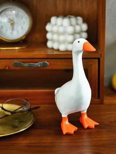 1pc Magnetic Goose Shaped Key Holder, Cute Duck Desktop Decor, Can Store Keys And Scissors, Adorable Animal Resin Craft, Entryway Key Organizer, Home Decor, Office Decor, Best Gift For Housewarming, Birthday, Graduation, Holidays