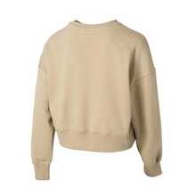 PUMA American Retro Letter Crew Neck Short Casual Sweatshirt Women's Khaki - Khaki - View 5