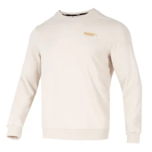 PUMA Men's Training Fashion Casual Crew Neck Pullover Sweatshirt - Beige - View 3