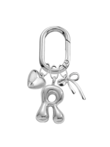 银色泡泡字母 A-Z 钥匙扣,可爱字母吊坠配心形蝴蝶结,闪亮金属字母钥匙扣,个性化包包挂饰,手提包背包钥匙链配件,适合日常使用、旅行、上学、购物,送给女孩、青少年、女性、朋友的礼物,非常适合情人节、生日、圣诞节、节日 - 彩色 - 查看 17