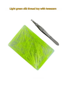 新款长方形减压挤压剥皮硅胶绳解压玩具，带镊子的硅胶解压玩具，解压游戏，爱好，青少年减压挤压玩具，新款硅胶解压按钮珠，拉绳解压玩具 - 彩色 - 查看 4