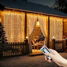 节日花环装饰串灯，8种灯光模式，USB供电，适用于约会、家庭聚会、房间、卧室、窗帘、露营、露台、背景墙、圣诞节、万圣节、生日、情人节、浪漫婚礼派对装饰 - USB窗簾燈串 - 查看 20