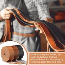 1 rollo de correa de piel sintética, 3 anchos: 1,25 cm, 2,5 cm, 5 cm, 1,8 mm de grosor, 180 cm de longitud, adecuado para proyectos hechos a mano, manualidades DIY y fabricación de cinturones - Multicolor - Ver 4