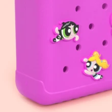 Miniso 名创优品可爱飞天小女警小镂空手提包，适合上学和日常使用 - 粉色 - 粉色 - 查看 7