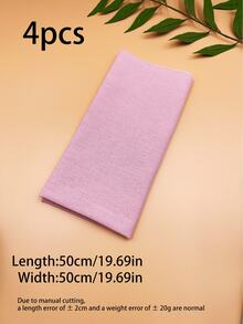 Set 4 buah Kain Linen Warna Terang, 4 Kain Linen Warna Polos, Kain Bordir, Kain Dasar Sulaman Silang, Untuk Kerajinan Pakaian, Menjahit, Potongan Siap Pakai 50*50cm, Sulaman Silang DIY, Memotong Patch - Kain linen imitasi 50*50cm - View 9