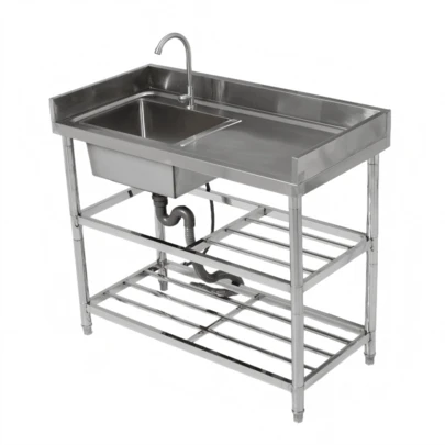 流し台 屋外 ステンレス 蛇口付き シンク 水栓付き  ステンレス流し台 ステンレスキッチン キャンプ  ガーデンシンク  キッチン