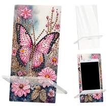 1件套钻石画手机支架套装，以仙女、蝴蝶、猫头鹰为主题设计，饰以圆形水晶宝石，多功能手机支架兼镜子，创意DIY手工礼品套装 - 查看 17