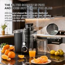 SOKANY 01022 Slow Juicer, 70mm Chute, Auto Pulp Separation, Anti-Clog, Easy Clean, For All Ages, Healthy And Convenient. - Black - View 5