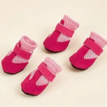 1pc Pet Breathable Mesh Shoes, Dog Outdoor Walking Shoes - Multicolor - View 4