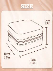 1个粉色玫瑰首饰盒，时尚旅行首饰盒，玫瑰金字母，个性化礼品旅行首饰盒，生日礼物，圣诞礼物，女孩礼物，A-Z字母旅行首饰盒 - 多色 - 查看 10