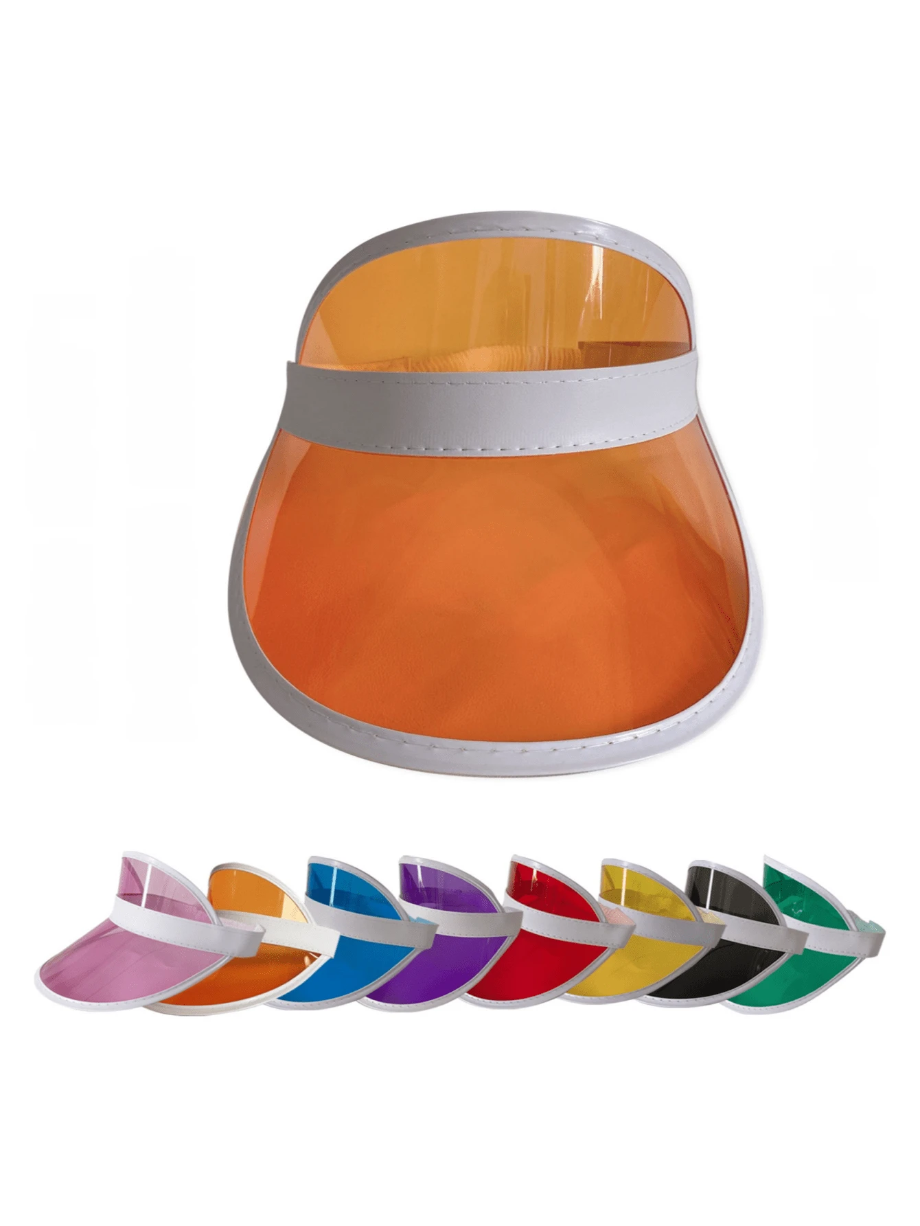 4顶透气网眼遮阳帽，轻便透明夏季户外防晒时尚帽 - 彩色 - 查看 1