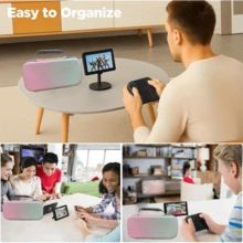 Switch 2便携式收纳包，硬壳旅行整理包，可装Switch 2主机及配件，可容纳10张游戏卡带，渐变设计，女士佳礼 - 查看 7