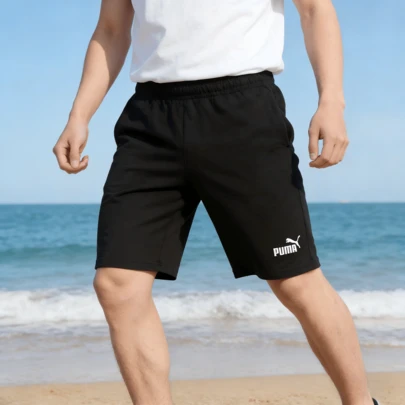 Puma ESS No. 1 Logo Jersey Shorts 10" 男士运动短裤，跑步、健身运动短裤，舒适透气休闲短裤