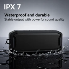 Reletech Altavoz Bluetooth resistente al agua con graves potentes, sonido envolvente, a prueba de polvo y a prueba de caídas, portátil para uso en exteriores - Ver 2