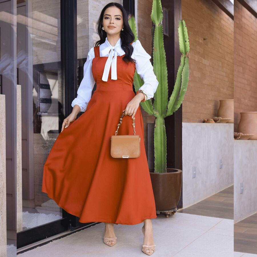 Women's Overalls Set, Evangelical Fashion, Tailored Crepe Jumpsuit Kit - 摩卡棕 - 查看 1