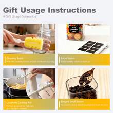 12 Square Glass Jars With Airtight Bamboo Lids, 17 Oz/500 Ml Capacity. Wide-Mouth Clear Glass Food Storage Containers, Glass Kitchen Jars With Labels And Cleaning Cloths, Rose Gold Spoons, Perfect For Holiday Gifts. - 12件套裝 - 查看 6
