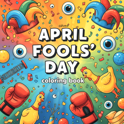 GDTME 愚人节特辑 4.1 治愈系涂色书 - 24 页厚实不透明内页，单面印刷，图案精美，温馨快乐，成人涂色书，舒缓压力。干净清晰，放松身心，复活节礼物，送给朋友的礼物，返校礼物，学习用品，送给好朋友的绘画笔记本。