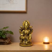 1pc Southeast Asian Resin Sculpture, Home Decor Figurine - Sweep Gold - View 14