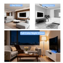BoyKeep 1 pieza Cámara de inalámbrica 1080P HD 5G WIFI, vista panorámica de 360°, visión nocturna infrarroja, detección de movimiento humano, audio bidireccional, acceso remoto, cámara de monitoreo del hogar interior, negro, instalación fácil - Negro - Ver 5