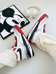 Nike Flight Legacy 高帮复古篮球鞋，红白配色，男女通用 - 紅白色 - 查看 6