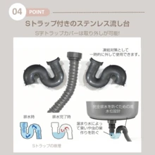ホワイト 流し台 屋外 ステンレス 水栓付 蛇口付き シンク アウトドア 幅広 水栓付き キッチン 屋外用 ステンレス流し台 ステンレスキッチン キャンプ バーベキュー ガーデンシンク 屋外シンク 屋外流し台  簡易流し台 洗い場 - 1 - チェックする 8