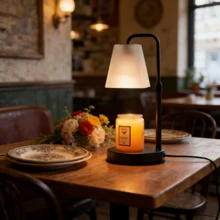 1 PCS Frosted Lampshade Candle Warmer Lamp With Timer Adjustable Height Includes 1 GU10 Bulbs Electric Wax Melter For Bedroom Desk Nightstand Decor Valentines Day Mothers Day Housewarming Gift Ideal For Women - 查看 3