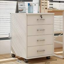 Archivador De 4 Cajones Organizador Archivero Con 4 Ruedas - Blanco - Ver 4