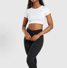 GYMSHARK  EVERYDAY CAP SLEEVE T-SHIRT ,Women's Compression Shirts Short Sleeve Workout Tops Athletic Base Layer T-Shirt For Gym Running Yoga Basketball BJJ - 白色 - 查看 3