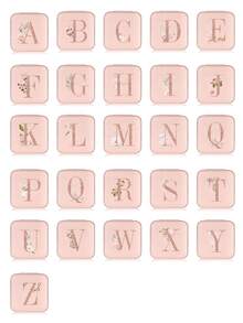 1个粉色玫瑰首饰盒，时尚旅行首饰盒，玫瑰金字母，个性化礼品旅行首饰盒，生日礼物，圣诞礼物，女孩礼物，A-Z字母旅行首饰盒 - 多色 - 查看 9