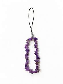 Crystal Beaded Phone Lanyard, Green Donglingstone Phone Strap, Crystal Chain Wristlet, Elegant Phone Case Charm Pendant - Multicolor - View 8