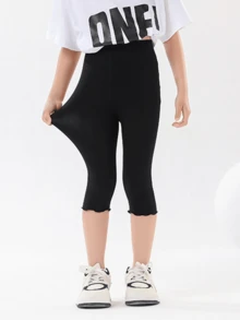 1/4 Pairs Children's Base Pants For Spring And Summer, Girls' Summer Thin Cropped Pants, Small Lace Princess Pants, Tight Pants, Paired With Skirts And Baby Elastic Knitted Pants - Multicolor - View 5