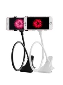 Adjustable Gooseneck Lazy 1 Universal Hose Phone Holder, Flexible Bed/Table Clip Holder With 360° Rotation, Compatible With Apple And Android Phones, For Office, Dorm, And Home Use, Spring Birthday Gift - Multicolor - View 15