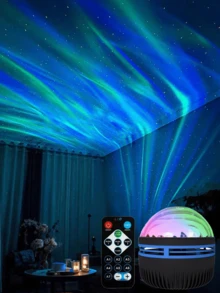 Máy chiếu LED xoắn ốc Aurora Wave - Nguồn điện USB, hiệu ứng ánh sáng trăng sao nhiều màu sáng, thích hợp cho phòng ngủ, tiệc sinh nhật và quà tặng ngày lễ tình nhân - Nhiều màu - Xem 9