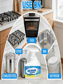 1瓶500毫升2026新款强力去油厨房喷雾，日常家用清洁剂，可去除抽油烟机、炉灶、锅具、台面和电器上的油渍、油脂和污垢，保持表面光亮如新。 - 液體 - 查看 7