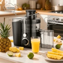 SOKANY 01022 Slow Juicer, 70mm Chute, Auto Pulp Separation, Anti-Clog, Easy Clean, For All Ages, Healthy And Convenient. - Black - View 2