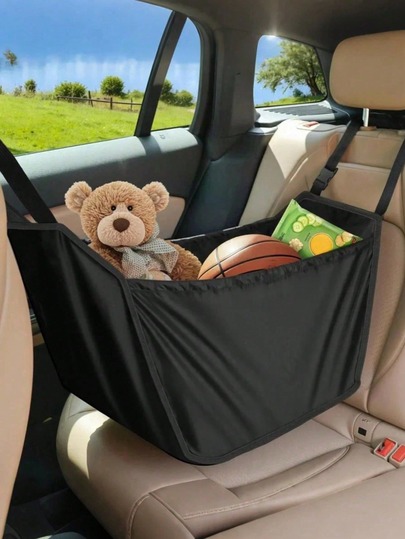 Large Capacity Foldable Washable Adjustable Strap Car Seat Back Storage Bag, Suitable For Backseat And Trunk, Universal For Shopping, Travel, Snacks, Emergency Kit, Hanging Storage Bag