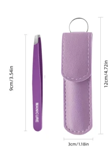 1pc Purple Angled Eyebrow Tweezers - View 6