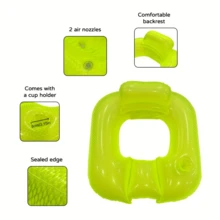 Pearlescent Square Floating Mattress, Summer Floating Pool Seat, Inflatable Boat - Multicolor - View 8