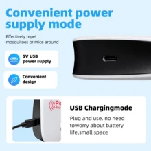 2/4/6 Stücke Ultraschall-Schädlingsvertreiber, USB-betriebener Ultraschall-Schädlingsbekämpfer, intelligenter Frequenzwandler-Ultraschall-Schädlingsvertreiber mit ABS-Gehäuse, physikalische Schädlingsabwehr, leise & geräuscharm, geeignet für Zuhause, Küche, Büro, Hotel, Lager zur Vertreibung von Mücken, Mäusen, Kakerlaken und anderen Schädlingen, effektiver für einen bestimmten Zeitraum - Zwei Lautsprecher - Übersicht 5