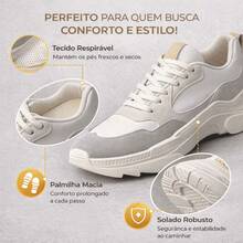 Women's Modern Platform Sneakers, Comfortable For Everyday Casual Wear, Stylish, Vacation, Lace-Up, Party, Office, Outdoor - 白色/自然色 - 查看 7