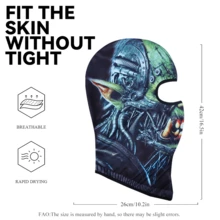 Fabulous Be Xtreme Fierce Skull Print Balaclava Mask, Breathable Outdoor Cycling Hiking Fishing Sun Protection Face Cover, Suitable As Helmet Liner - Multicolor - View 2