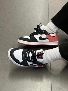 Nike SB Alleyoop Suede Wrap-Around Non-Slip Low-Top Skateboarding Shoes, Black/White/Red, For Men - Black, White and Red - View 7