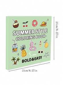 [Adult Coloring Book] 40 Sheets, Summer Style Coloring Book Warm & Cute - Gift Cartoon Themed Paper Craft Kits For Relaxation And Focus Training, As Well As Family Sharing Time. It Can Be Used As Gifts For Halloween, Christmas, Thanksgiving, And Birthdays. - Coloring Book - View 2