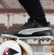 PUMA彪馬 KING MATCH KING 圓頭繫帶 MG（膠質短釘） 足球鞋 男款 - 黑色 - 查看 4