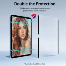 2pcs Reusable Magnetic Paper Screen Protector, Washable, Compatible With 11th/10th/9th/8th/7th/6th/5th/2025 Air/2024 Air/2024 Pro/2022 Pro/2021 Pro/2020 Pro/2018 Pro/Mini6/Mini5/Mini4/Air5/Air4/Air3 (10.2 Inch/11 Inch/10.9 Inch/8.3 Inch/12.9 Inch/9.7 Inch/10.5 Inch/13 Inch), Anti-Scratch, Ultra-Clear, Compatible With Apple Pencil, Anti-Glare Sensitive Touch, Office/Drawing, Air8 2026/ Air13 2026/ 12th 2026 - 2pcs - View 4