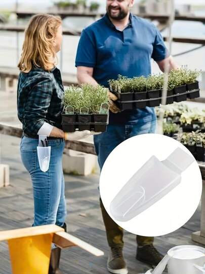 1 ชิ้น กล่องเก็บกรรไกรทำสวน, กระเป๋าคาดเอวใสอเนกประสงค์, คลิปหนีบเข็มขัดเครื่องมือแบบพกพาเหมาะสำหรับการตัดและเก็บ, ทำจากพลาสติกทนทาน, กล่องเก็บเครื่องมือทำสวน